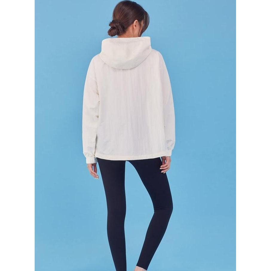 Fitto- [Minne] Stl Match Up Woven Out Pocket Hoodie Jacket / Stl Jaket Olahraga Unisex