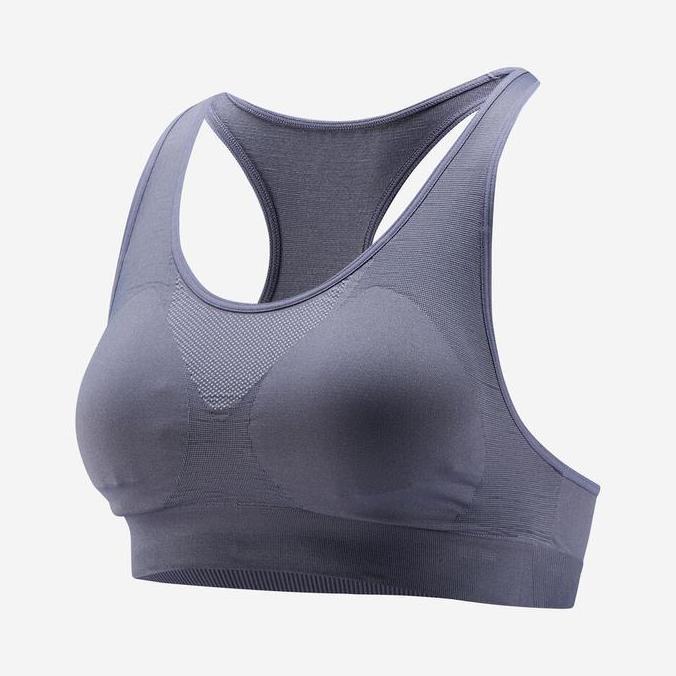 CLEARANCE SALE - Decathlon KALENJI Sport Bra dengan Pad - Ash Blue - 8882261