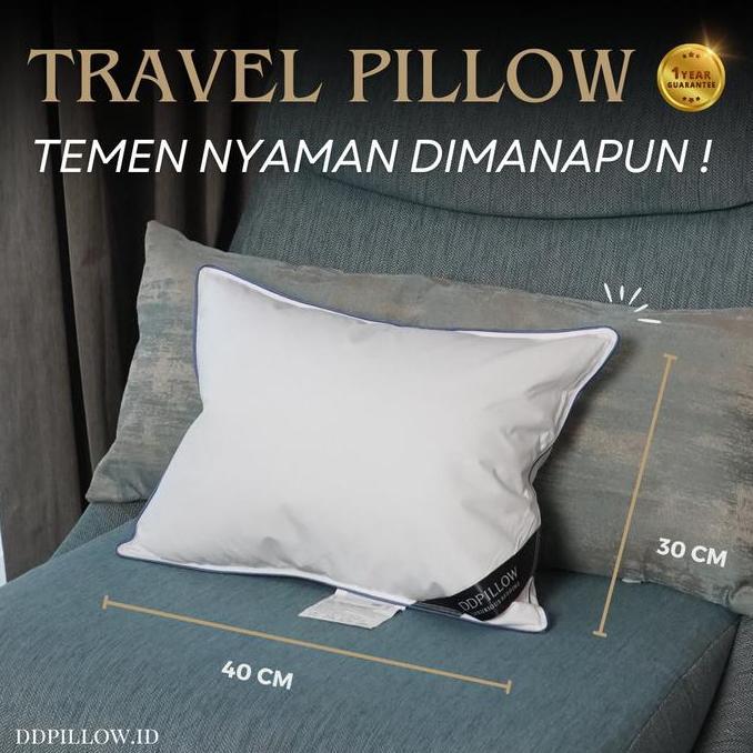DDPillow Bantal Travel Bulu Angsa Asli | Travel Pillow | Lumbar Pillow