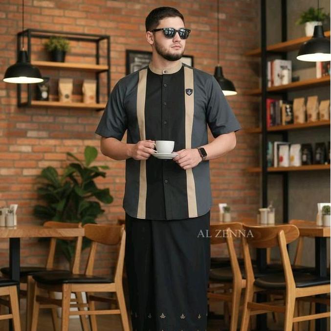 set sarko sarung dan Koko dewasa Koko motif nuaiman dan sarung motif Aceh BAN