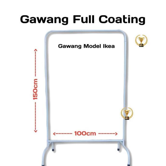 PROMO DISKON - Gawang Full Coating model Ikea / Gawang Baju Elegan Besi kokoh wardrobes gantungan & 