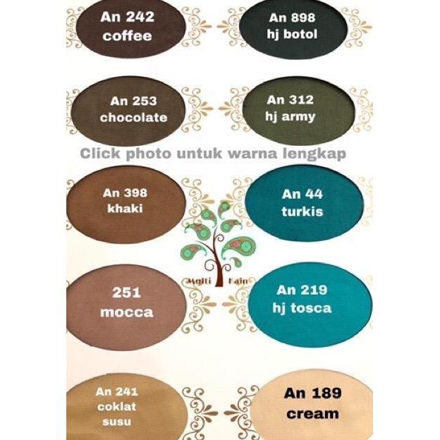 multi kain full cotton katun stretch kahatex spandex roll an 50 yard CS