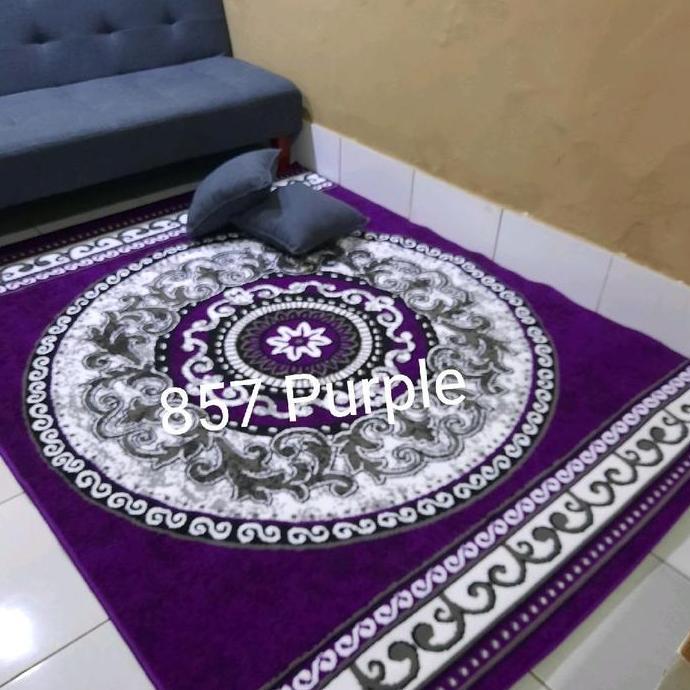 Grosir Karpet Permadani Besar Jumbo Ungu Purple Violet Momento Moderno 210X310 Cm