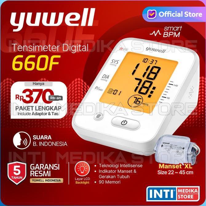 MURAH BERKUALITAS - YUWELL - Tensimeter Digital + Voice YE 660F | Tensi Digital Yuwell
