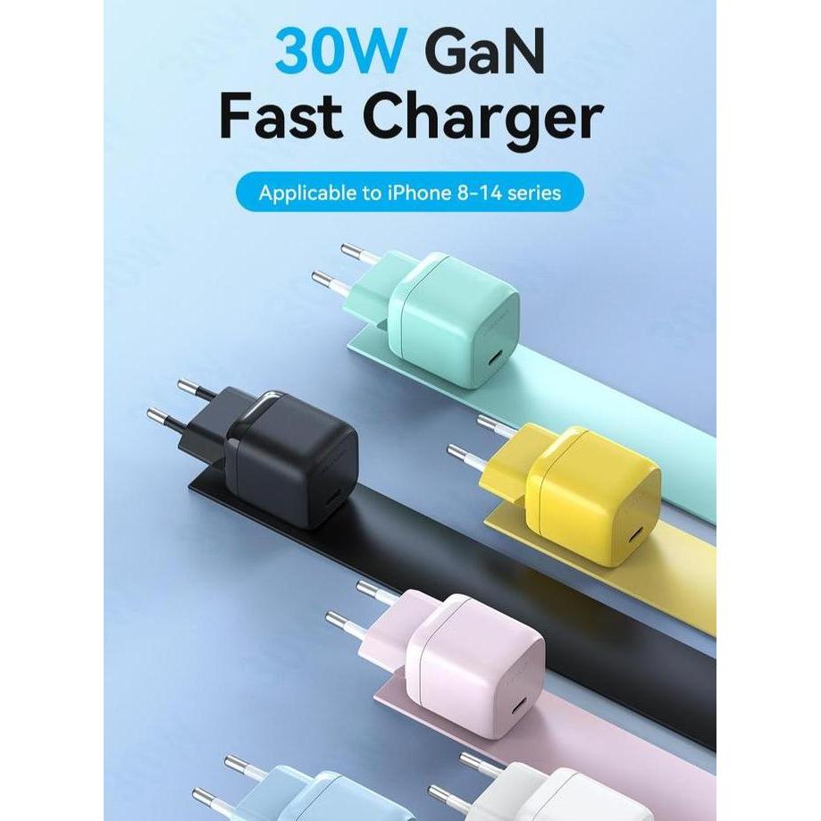 PROMO DISKON - Mini GaN Charger Adaptor USB-C 30Watt Android Apple
