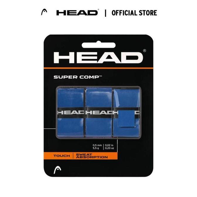 Head Supercomp Tennis Overgrip 285088 - Grip Tennis (Biru)