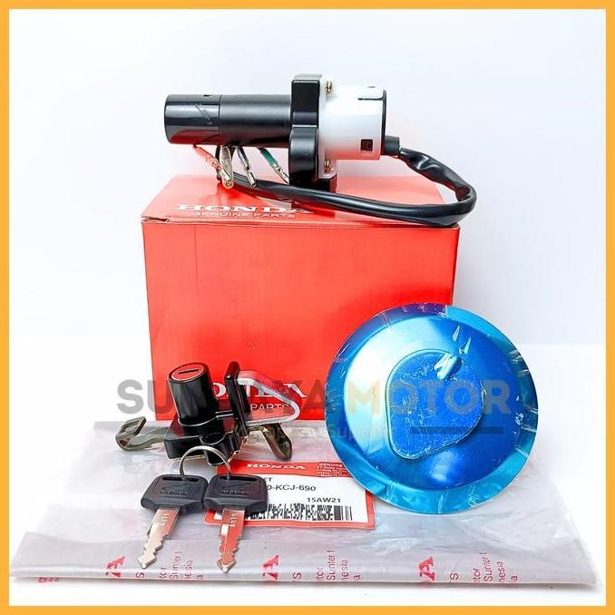 Promo Kunci Kontak Set KCJ-690 Keyset Konci Kontak Original Honda Tiger 2000 Kunci 1 Set Key Set Kon