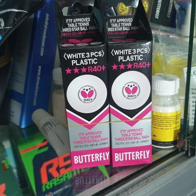 NEW Bola pingpong BUTTERFLY R40+ ORIGINAL 100%