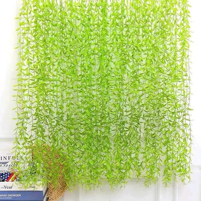 Grosir Bunga Jakarta 12pcs 1 Satu Lusin Daun Plastik Rotan  Hoya Costa Juntai Lee Kwan Yew Gantung Y