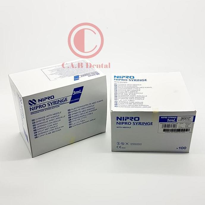 SPUIT NIPRO 1CC & 3CC / NIPRO SYRINGE 1 ML & 3 ML