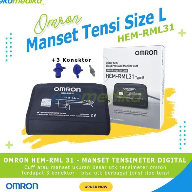 OMRON CUFF / MANSET TENSIMETER TENSI DIGITAL OMRON Ukuran S M L Jumbo