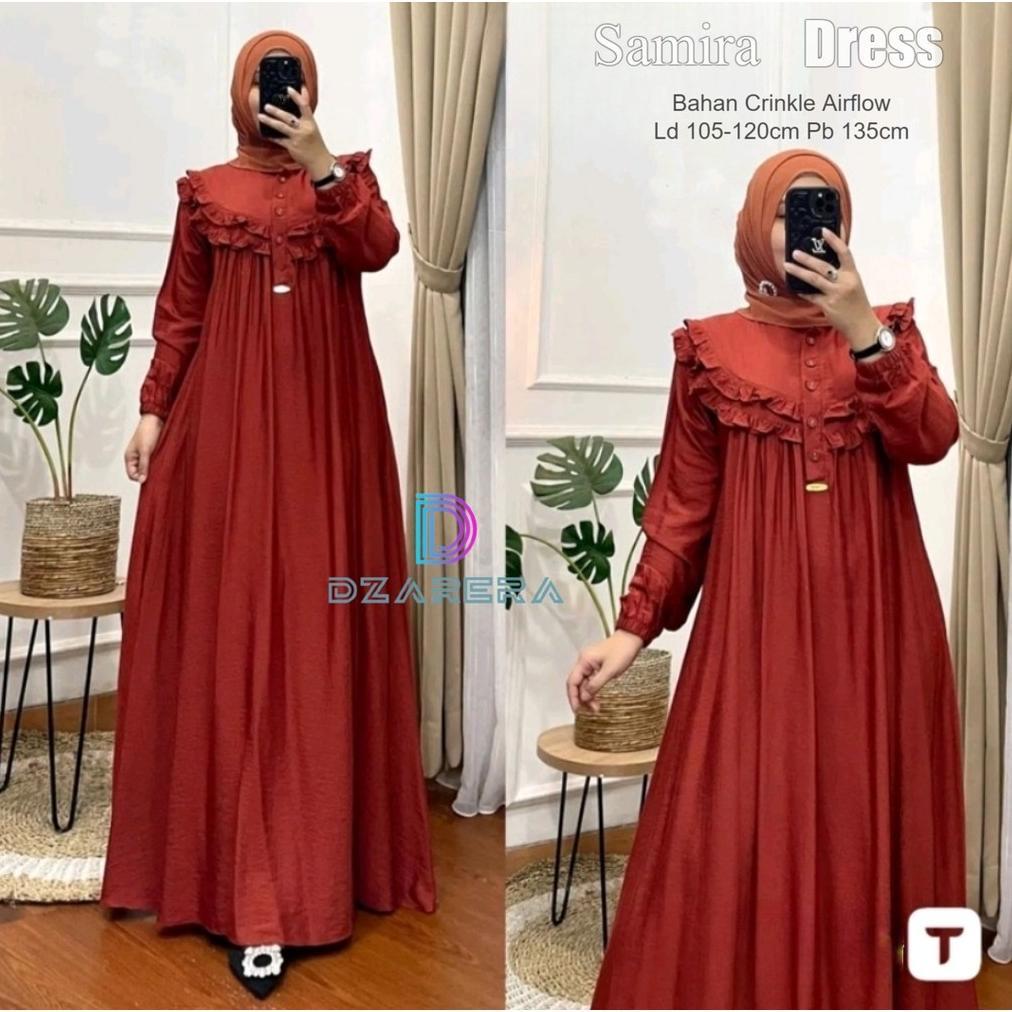 OFFICIAL Gamis Wanita Dewasa Jumbo Bahan Crinkle Airflow Premium