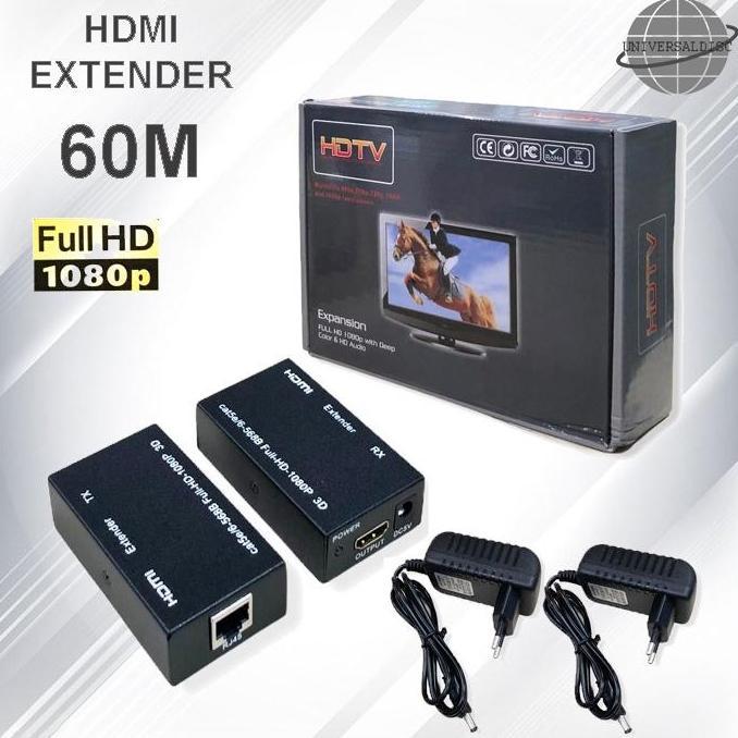 NEW HDMI EXTENDER 60 Meter Hdmi Extension 60M Full HD Perpanjangan HDMI