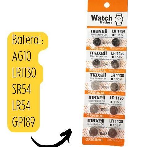 BATERAI / BATTERY / BATERE AG10 / LR54 / LR1130 BATERE KANCING AG 10 BATERAI JAM TASBIH DIGITAL KALK