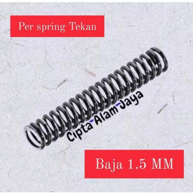 ESOKUIKI Per Spring Tekan 1.5 mm Baja Panjang 10 cm