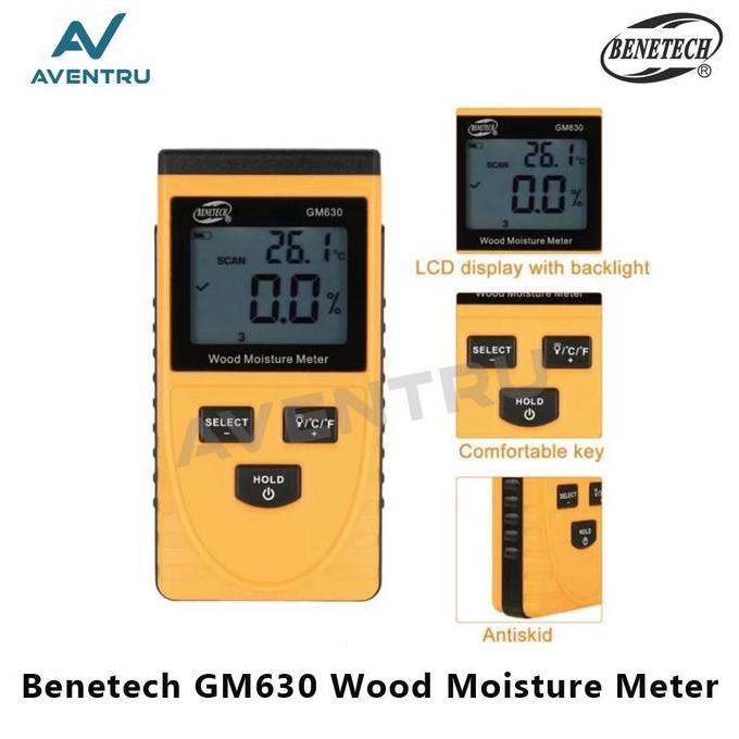 ESOKUIKI Induction Wood Moisture Meter Benetech GM630 Induksi MC Tester Kayu