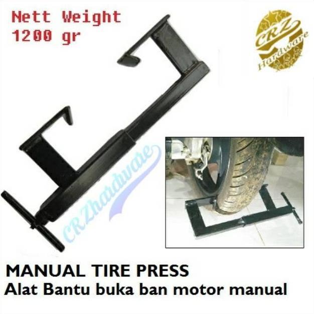 YOUWESTLA Alat Press Manual Buka Ban Motor Alat Bantu Pres Ban Tubles Manual Tire Press