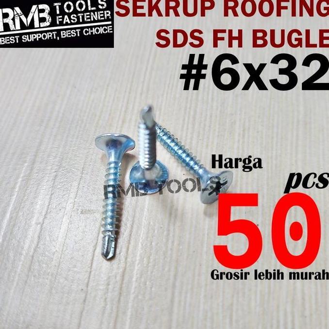 Sekrup Roofing SDS 6 x 32 mm / Sekrup SDS Baja Ringan FH 6 x 3.2 cm original