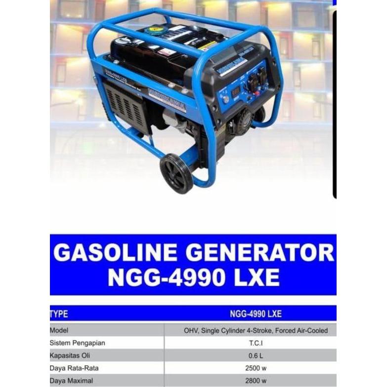 TREBA Genset 2500W 4tak NISHIKAWA NGG4990L Double Starter Power Generator 2500Watt NGG 4990L - Gasol