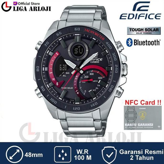 Terlaris Casio Edifice Ecb-900Db-1Adr Jam Tangan Pria Bluetooth Solar Merah Ecb-900Db-1A Ecb900Db