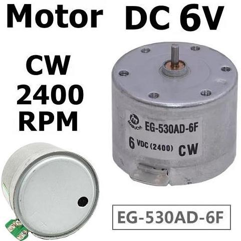 DINAMO TAPE 6V CW EG-530AD-6F 2400RFM AUDIO MOTOR RADIO RECORDER DECK 2P 2 KAKI FOR PROJECT ELEKTRON