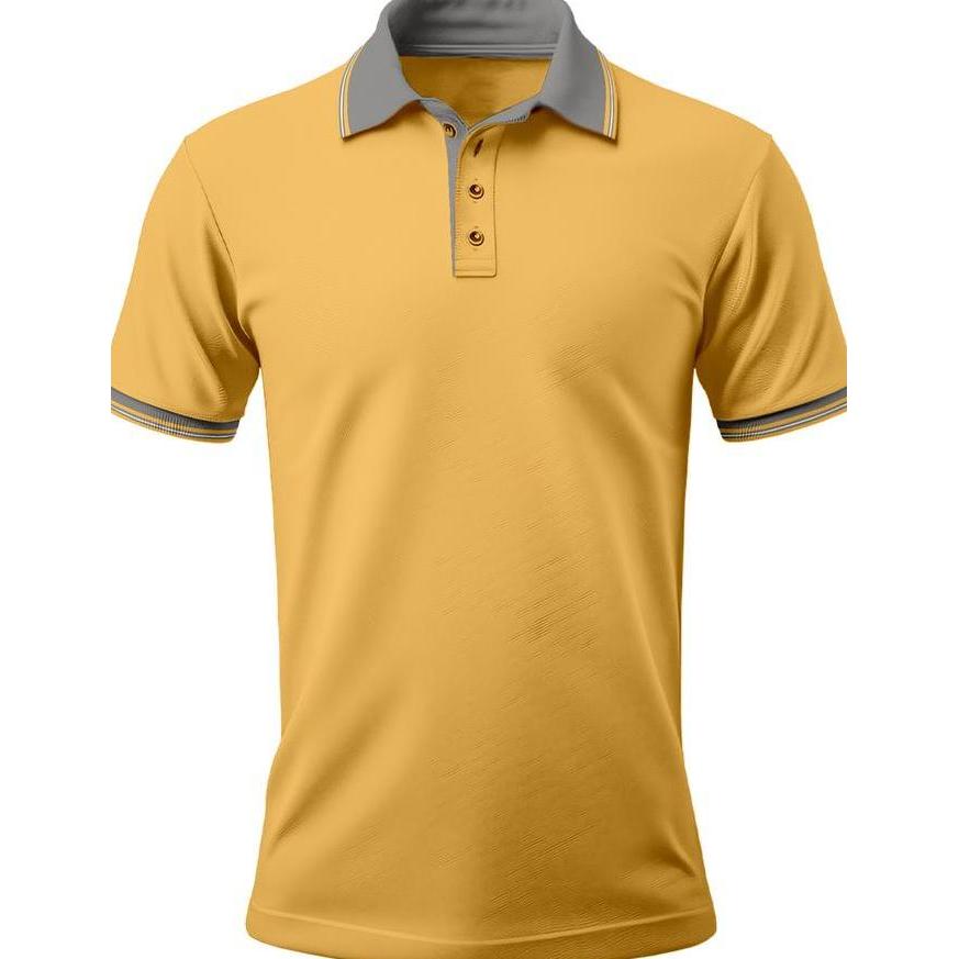 Termurah / Hot Sale Kaos Kerah Polos Kuning Mas / Kaos Berkerah / Kaos Polo Kuning Mas / Kaos Kerah 