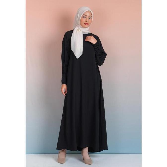 Elzata Gamis manset lipit crinkle