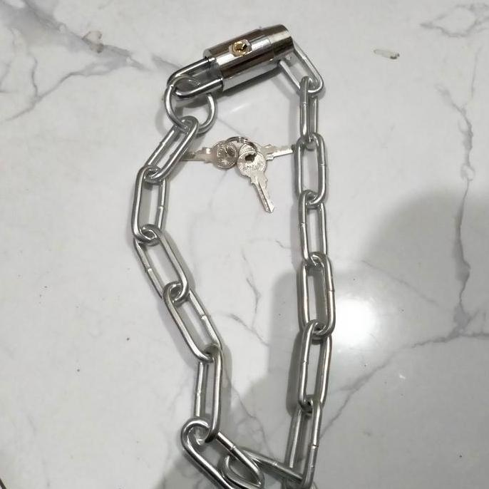 Antimateri- Gembok Rantai 60Cm Kunci Rante Pagar