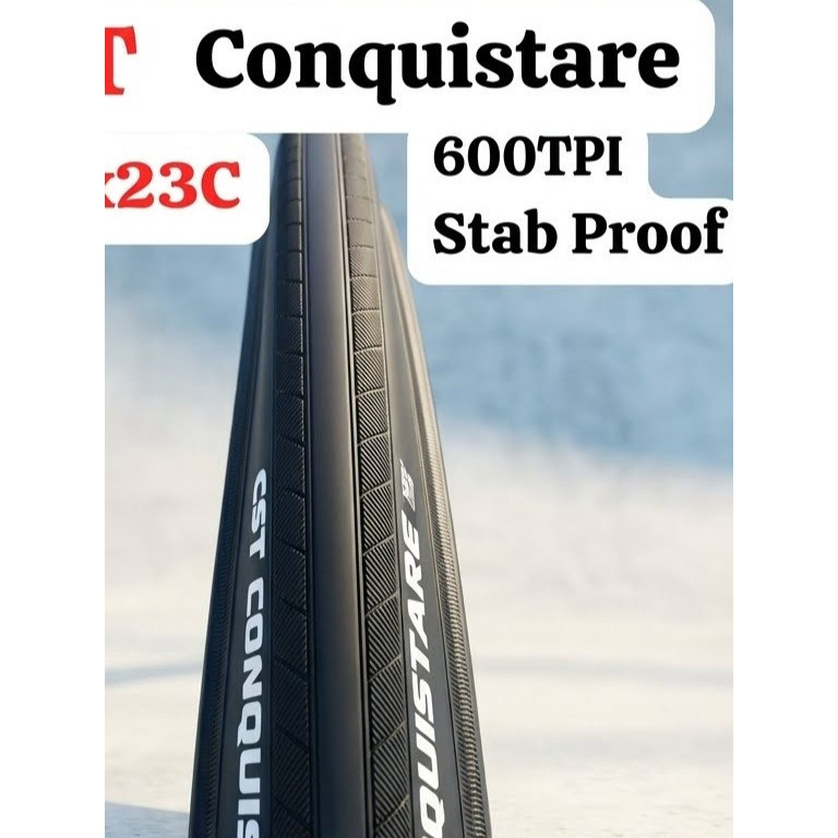 CST Conquistare Ban Luar Roadbike Wire Bead Sepeda Balap Velg 622 Non Foldable 700x23c 700 x 23 c