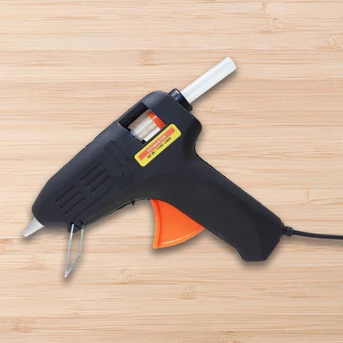 Potere- Kenmaster Glue Gun Lem Tembak 60 W + 12 Pcs Lem Stick Besar Isi Ulang Lem Tembak - Bund-0018