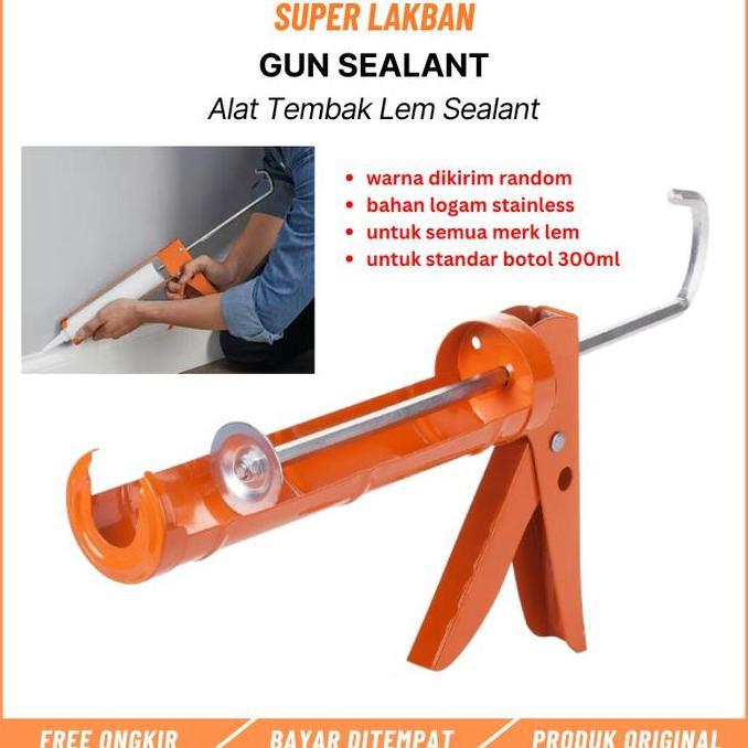 Potere- Alat Tembak Silikon Sealant Tabung Caulking Gun Simple Praktis & Kuat
