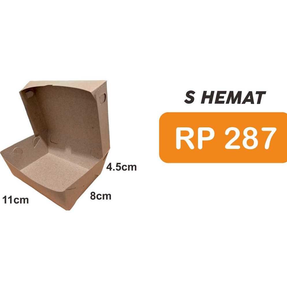 BESTPROMO LUNCH BOX PAPER - SMALL / KOTAK MAKAN / DUS NASI / KOTAK BUNGKUS NASI / KOTAK TAKEAWAY AYA