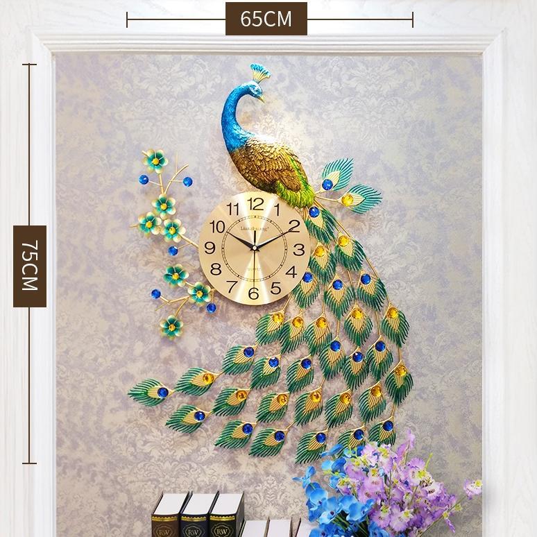 Jam Dinding Merak Hiasan Dinding Dekorasi Ruangan Import