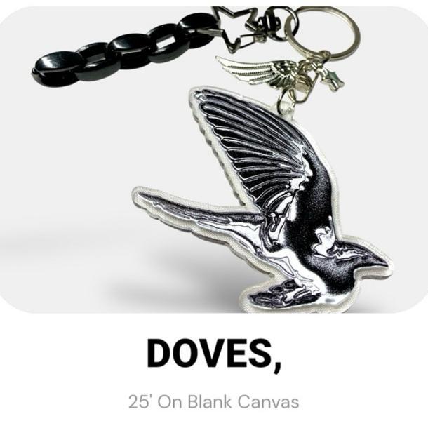 [FREE STIKER] KEYCHAIN HINDIA DOVES GANTUNGAN HINDIA CHARM HINDIA