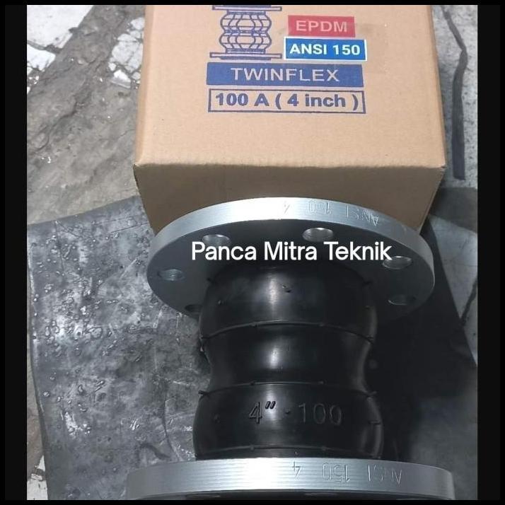 TERBARU FLEXIBLE RUBBER JOINT 4" INCH TOZEN TWINFLEX ANSI 150 / DN100 