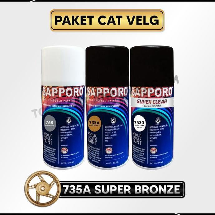 NEW Paket Cat velg Super Bronze Sapporo