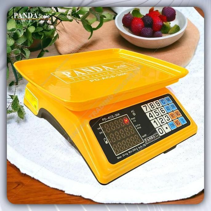 Hiyahiya- Timbangan 30Kg Timbangan Digital Buah Laundry Ikan Ayam Daging Meja Acs 30 Kg Panda Scale