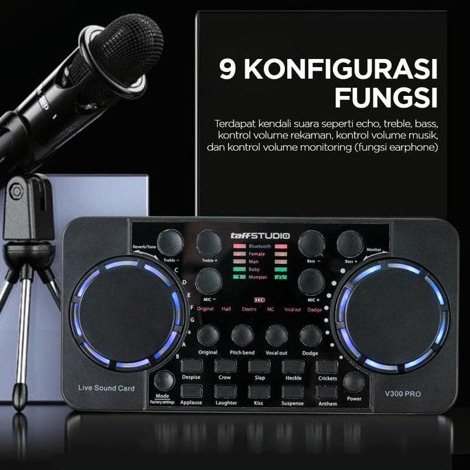 Fimasanihsasti8 - Audio Bluetooth Usb External Soundcard Live Microphone - Taffstudio V3 Pro Card Pl