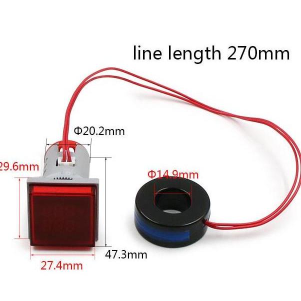 Hiyahiya- Dual Volt Amper Am Meter Panel Listrik Pilot Lamp Digital Voltmeter Ac