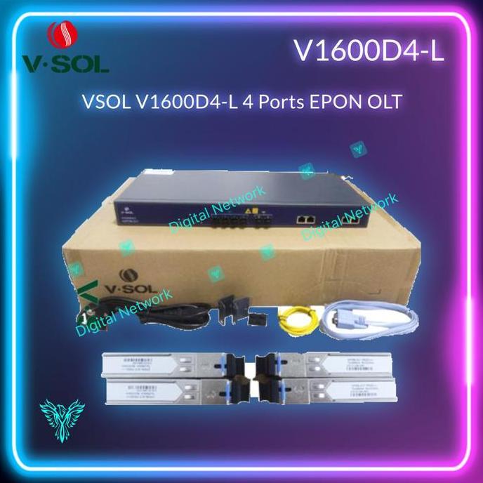 TERBARU - OLT VSOL V1600D4 L 4Port EPON OLT VSOL V1600D4L with 4SFP PX20+++