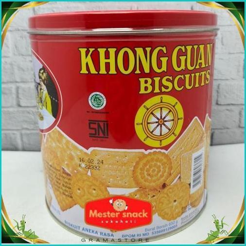 Diskon Khong Guan Biscuits Kaleng Red Mini 650 Gram | Khong Guan Kaleng | Khong Guan | Kue Lebaran |