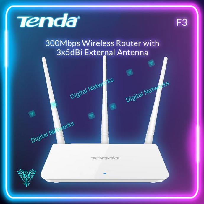 TENDA F3 Wireless 300Mbps Router 3*5dBi External Antennas Tenda F3