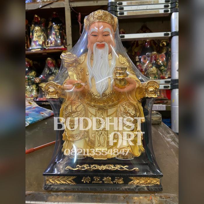 patung dewa hok tek ta pe kong tua pe kong ruyi fiber 12 inch