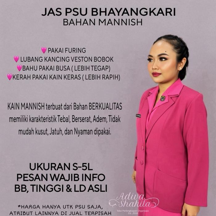 Bisa Cod - Adiva- Jas Psu Bhayangkari | Psh Ykb  Bahan Mannish Sudah Jahit Pola Terbaru Lebih Slim F