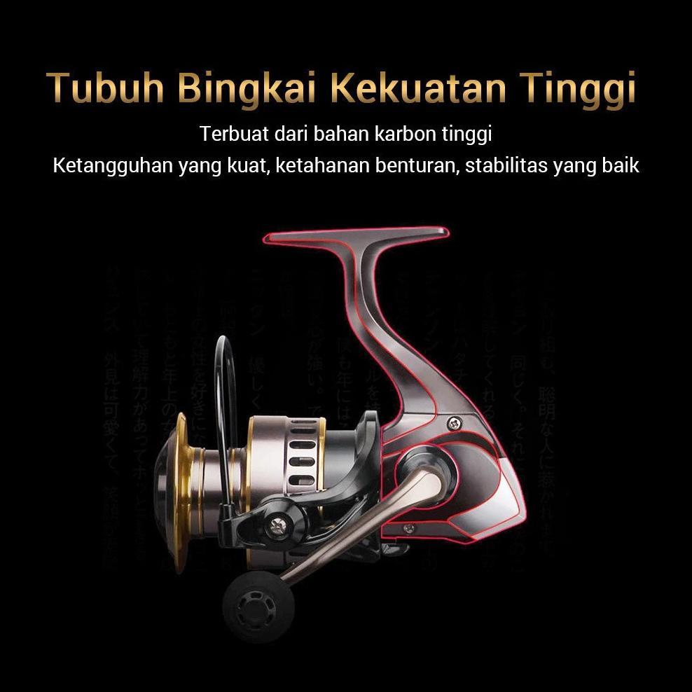TERBARU PANCING REEL HE500-7000 FISHING REEL SPINNING REEL MURAH KUAT METAL CASTING REEL CASTING ROD