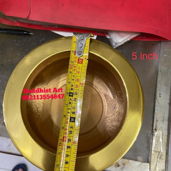 Hiulo hiolo kuningan kepala singa tempat dupa kuningan 5 inch