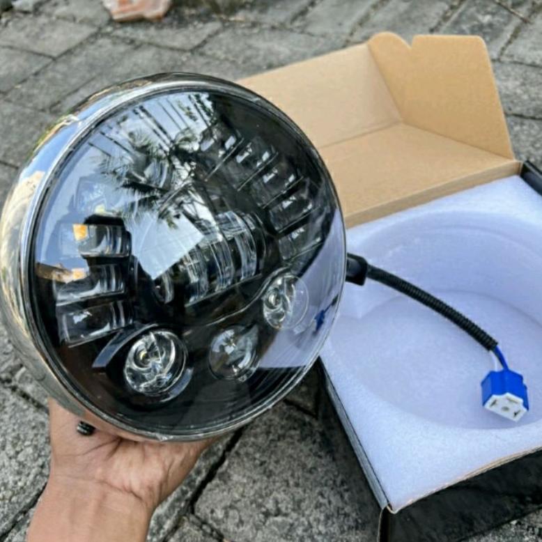 Reflektor Vixion Old Bulat Crom Batok Kepala Lampu Depan Bulat Crom Vixion Old Set Day 7 Inchi Super
