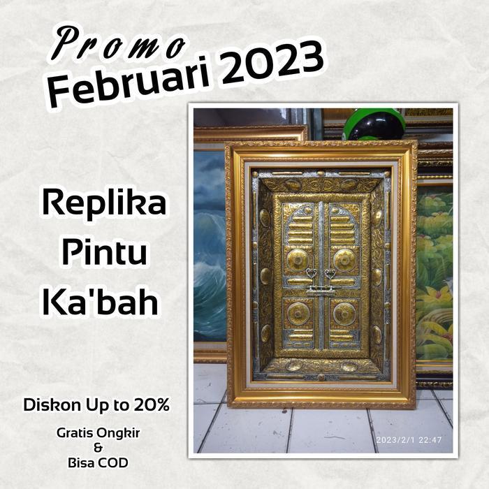 Hiasan Dinding Islami Replika Pintu Kabah Handmade