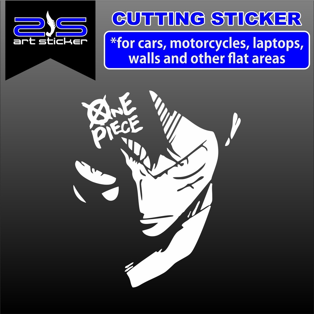 Promo 2Pcs Sticker Visor Motor Luffy One Piece Garskin Case Stiker Protector Free Custom COD