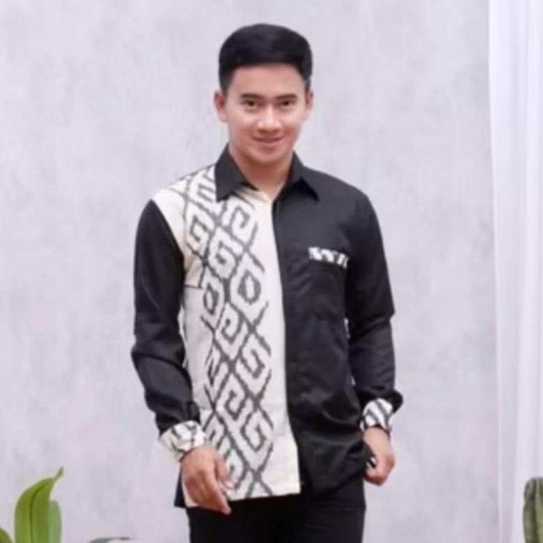 VELMOURACOLLCET KEMEJA TENUN PRIA KOMBINASI POLOS BAJU ATASAN PRIA TENUN TROSO KOMBINASI TOYOBO BAJU